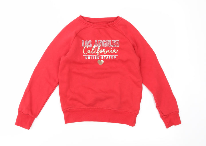 Primark Girls Red   Pullover Sweatshirt Size 8-9 Years