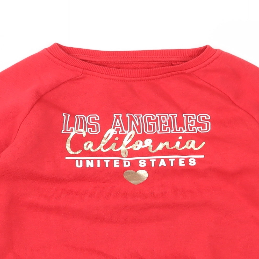 Primark Girls Red   Pullover Sweatshirt Size 8-9 Years