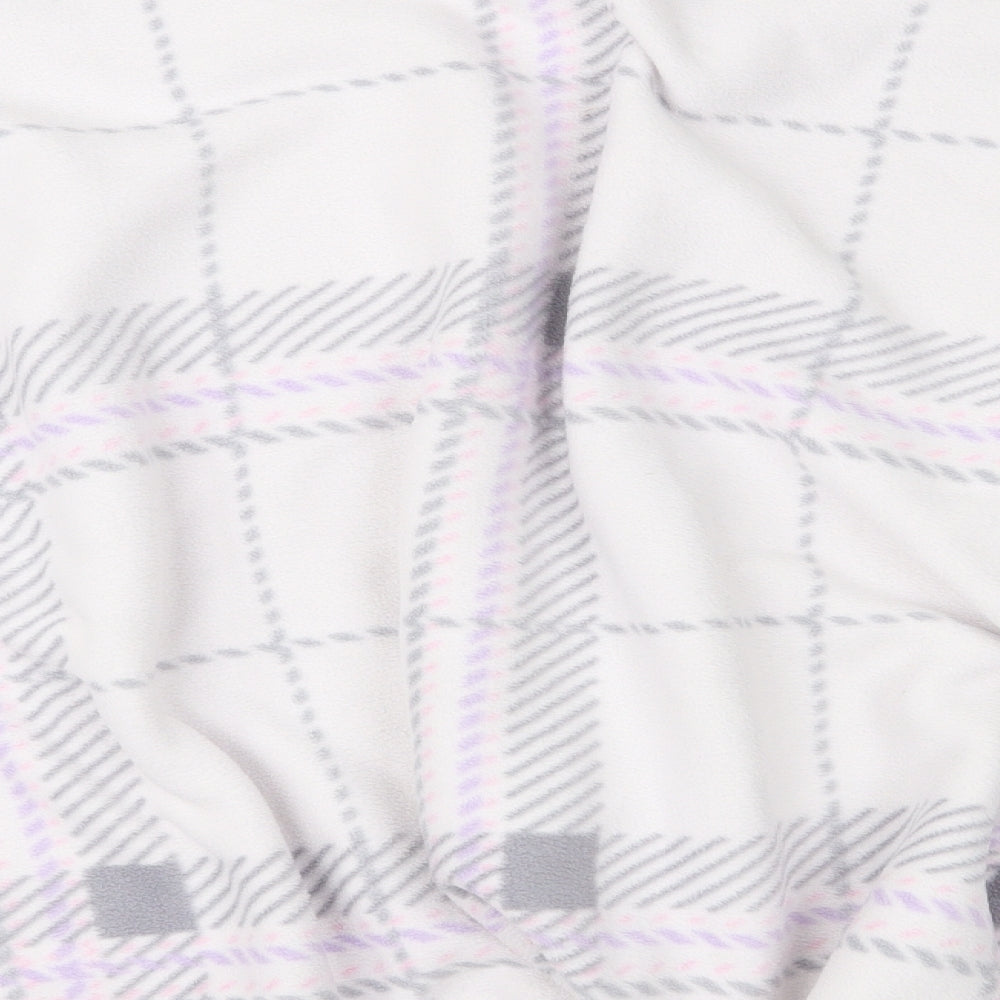 F&F Womens Grey Check Fleece Overcoat Poncho One Size