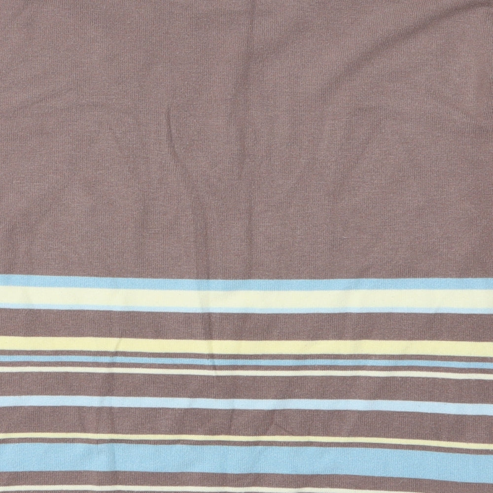 BHS Womens Brown Striped Knit Pullover Jumper Size 14