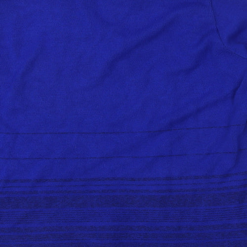 Envy Womens Blue Striped Knit Pullover Jumper Size M
