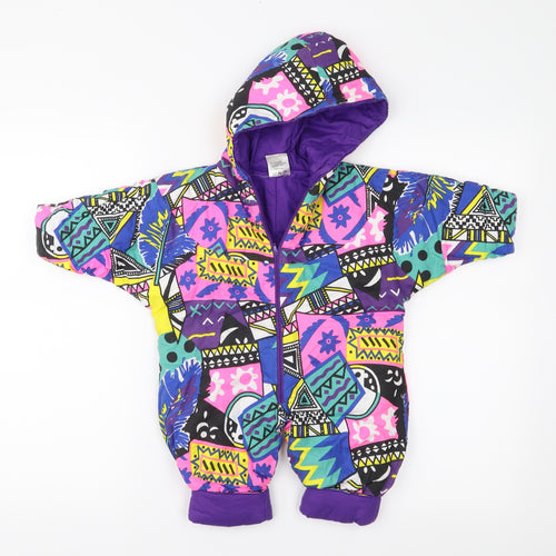 Delorane Baby Multicoloured Geometric  Overcoat Snowsuit Size 6-9 Months