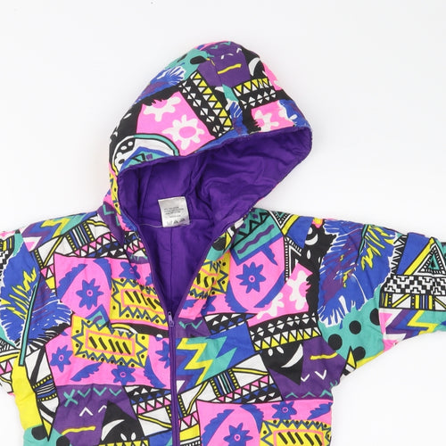 Delorane Baby Multicoloured Geometric  Overcoat Snowsuit Size 6-9 Months