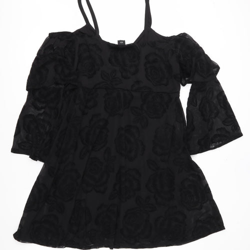 River Island Womens Black Floral  Fit & Flare  Size 22