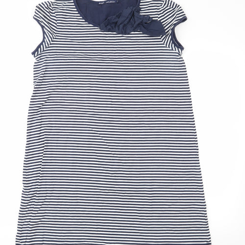NEXT Womens Blue Striped Jersey T-Shirt Dress  Size 16