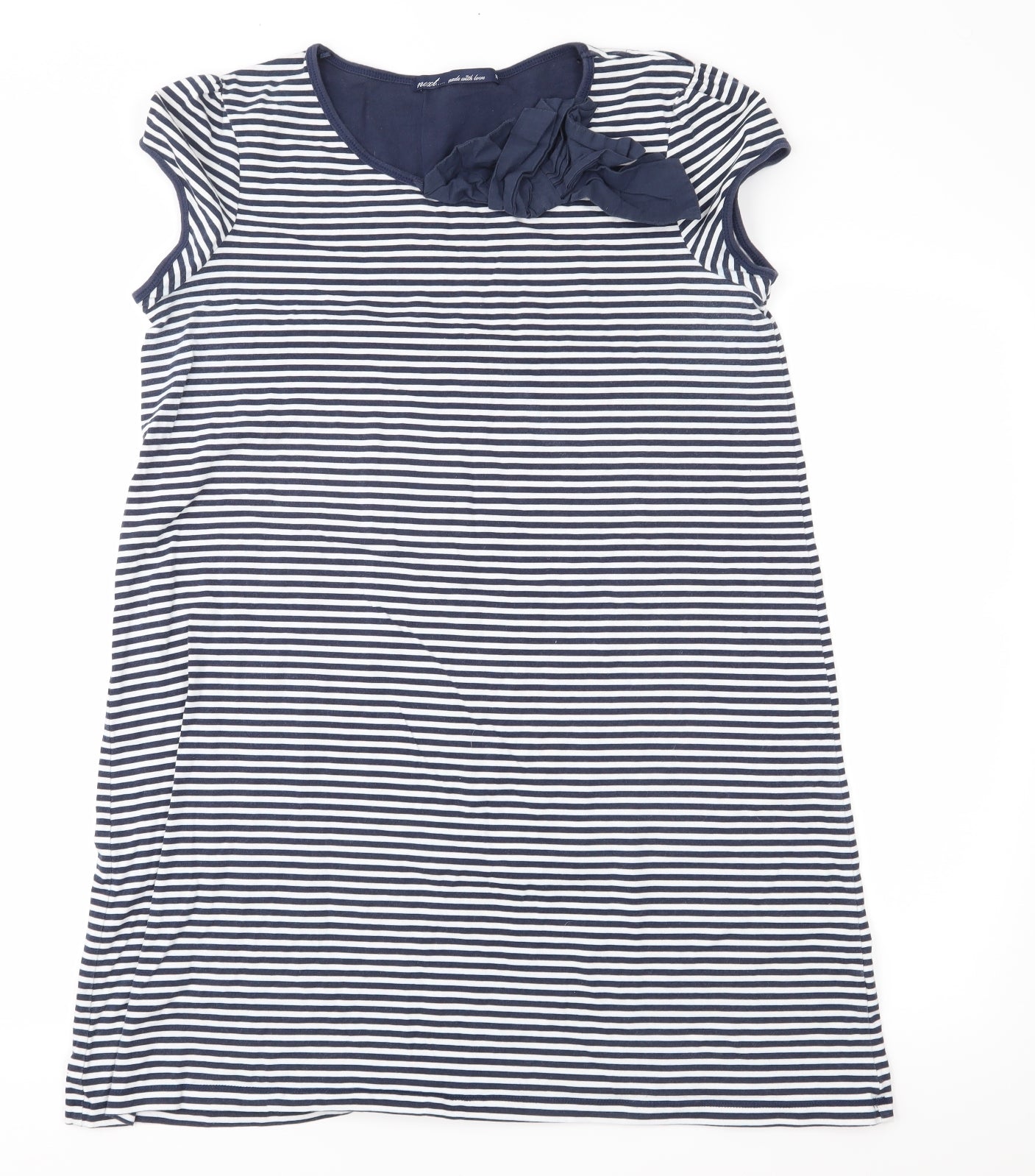 NEXT Womens Blue Striped Jersey T-Shirt Dress  Size 16
