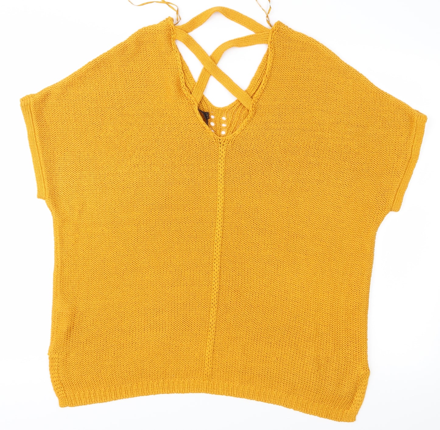 F&F Womens Orange  Knit Pullover Jumper Size 14