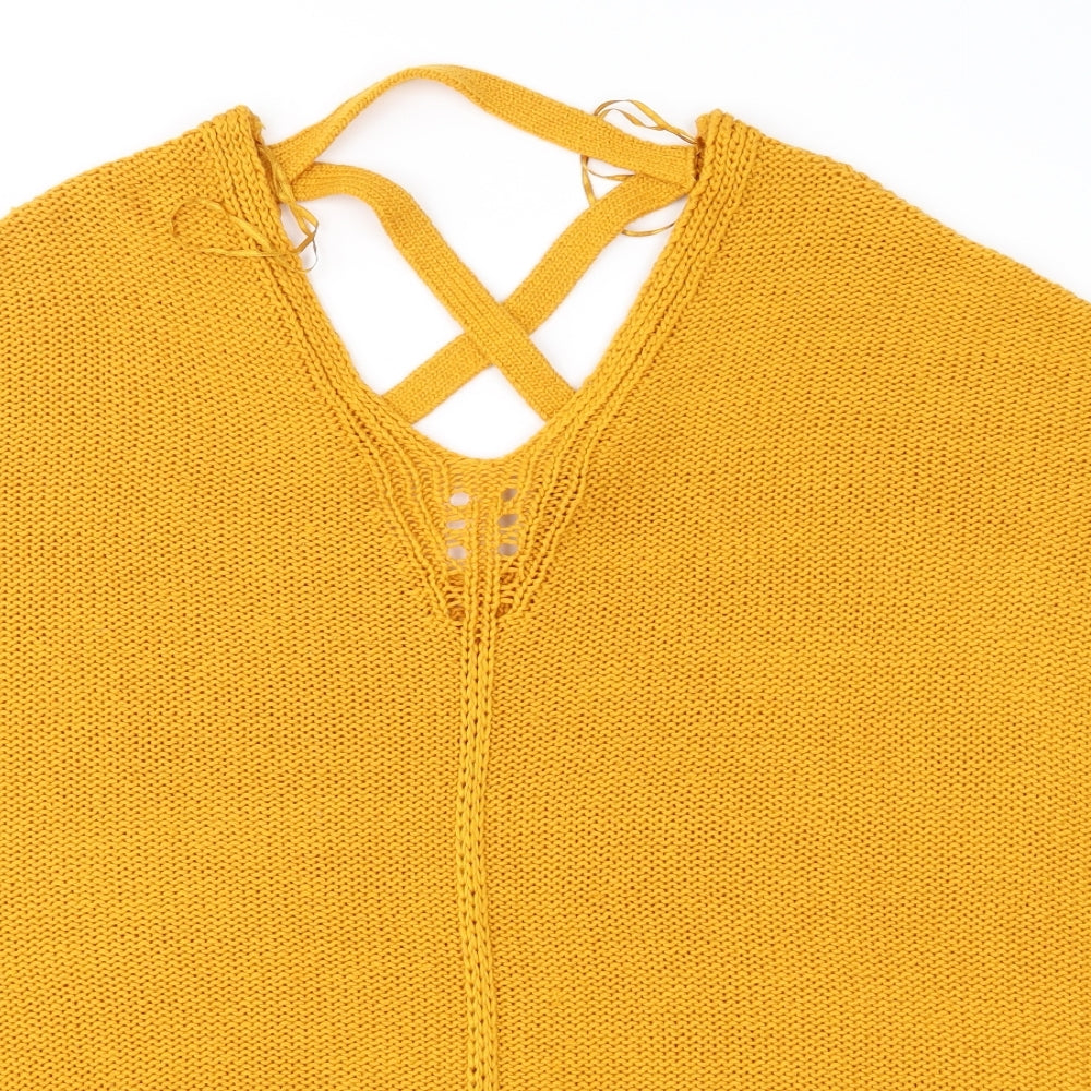 F&F Womens Orange  Knit Pullover Jumper Size 14