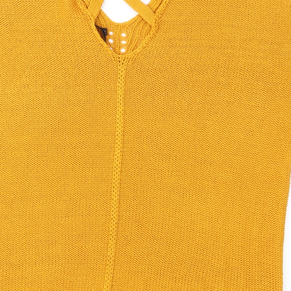 F&F Womens Orange  Knit Pullover Jumper Size 14