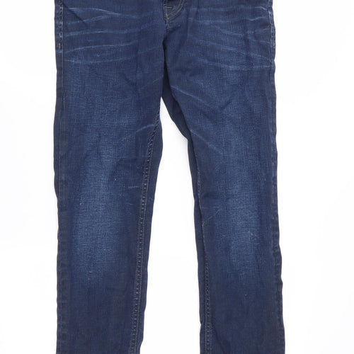 JACK & JONES Mens Blue  Denim Straight Jeans Size 32 in L30 in