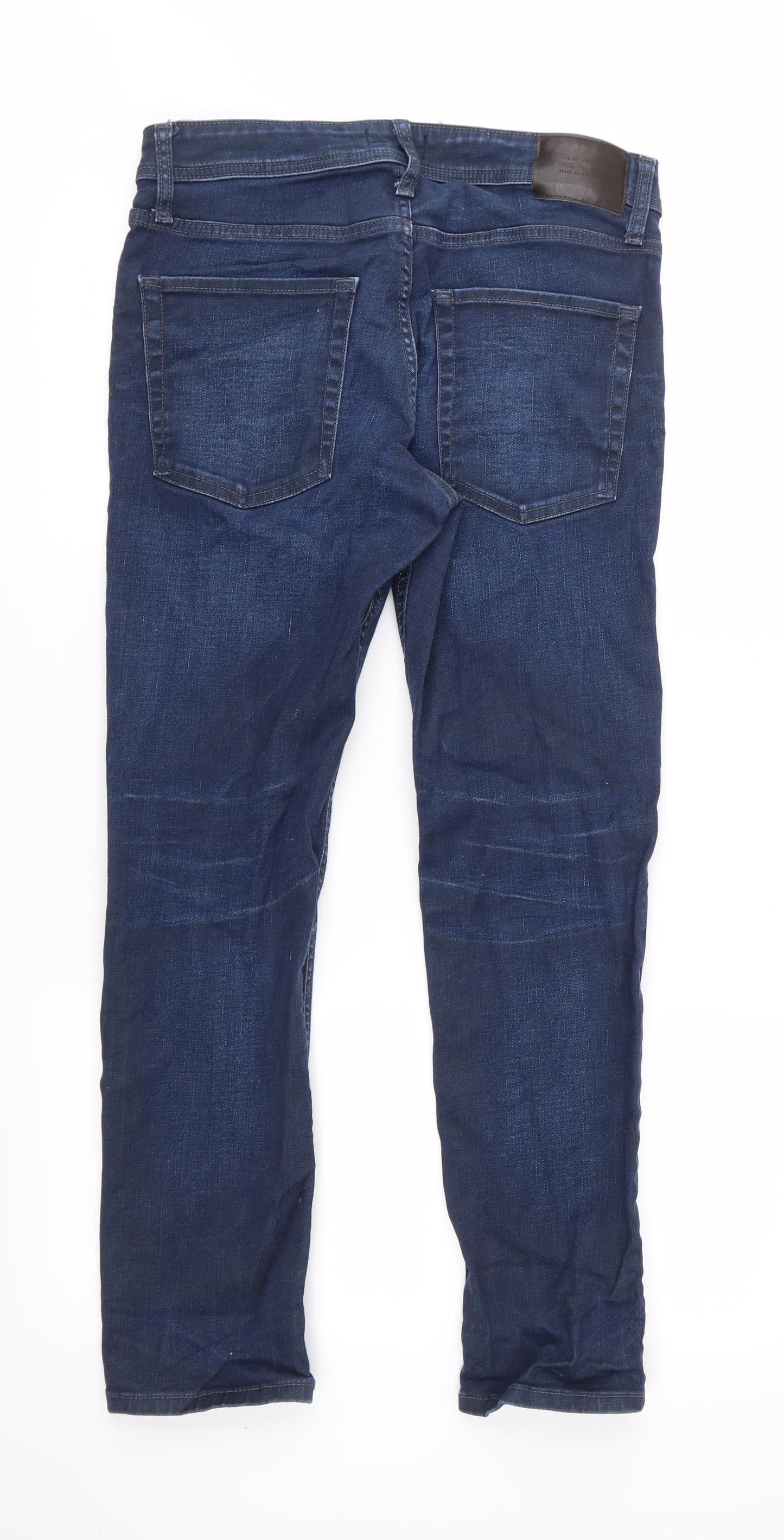 JACK & JONES Mens Blue  Denim Straight Jeans Size 32 in L30 in