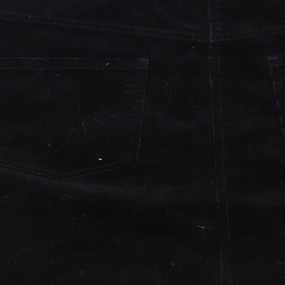 Preworn Womens Black  Corduroy Straight & Pencil Skirt Size 36 in