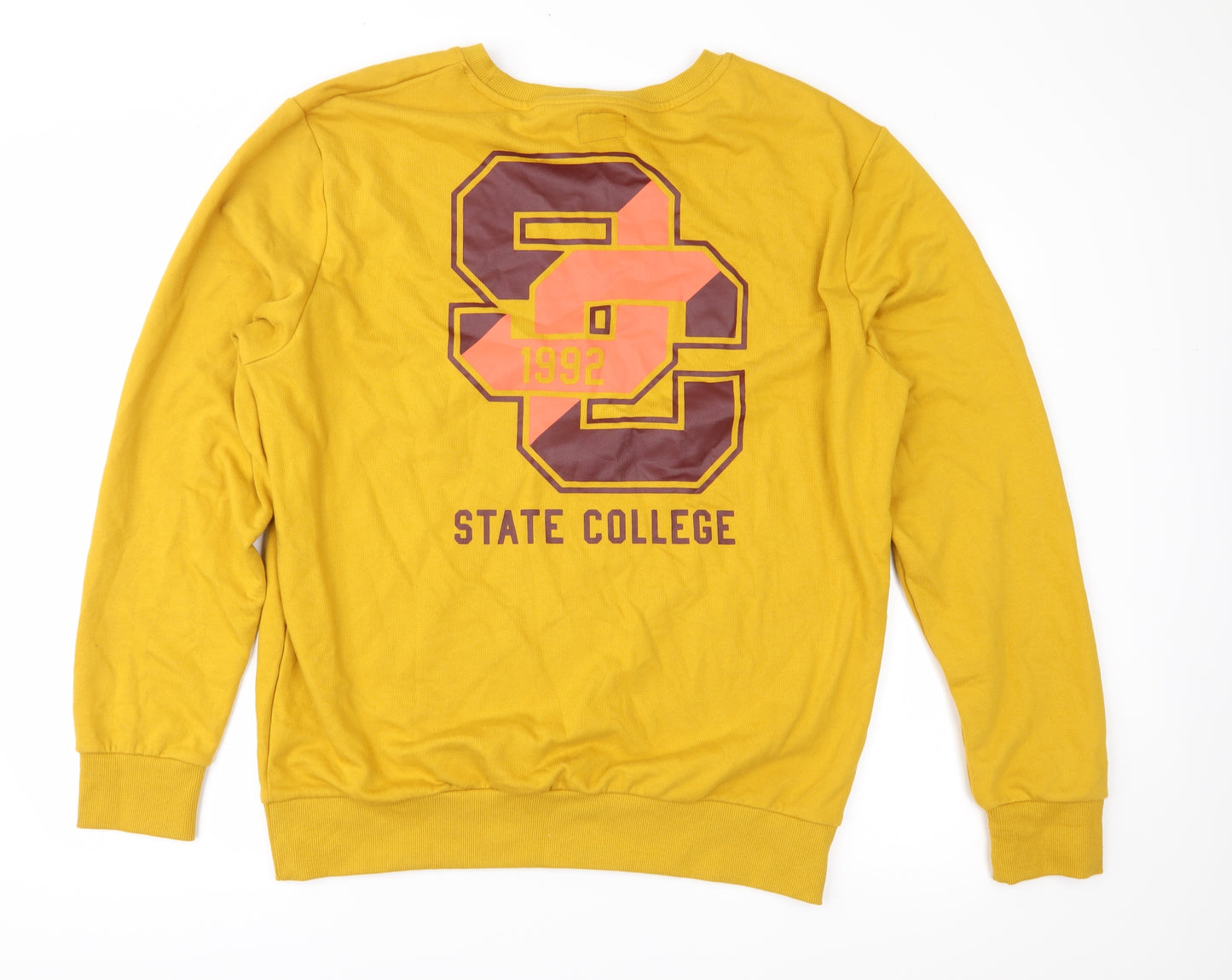 F&F Mens Yellow   Pullover Sweatshirt Size XL