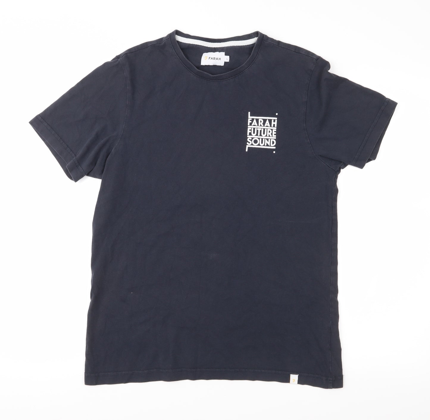 Farah Mens Blue  Jersey  T-Shirt Size L