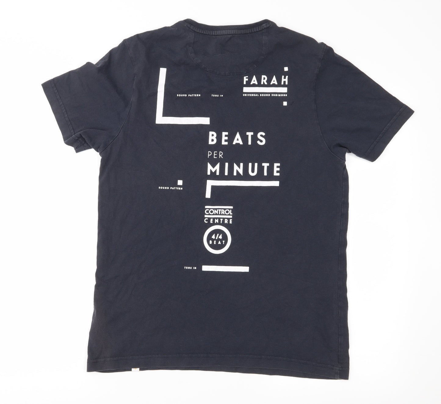 Farah Mens Blue  Jersey  T-Shirt Size L