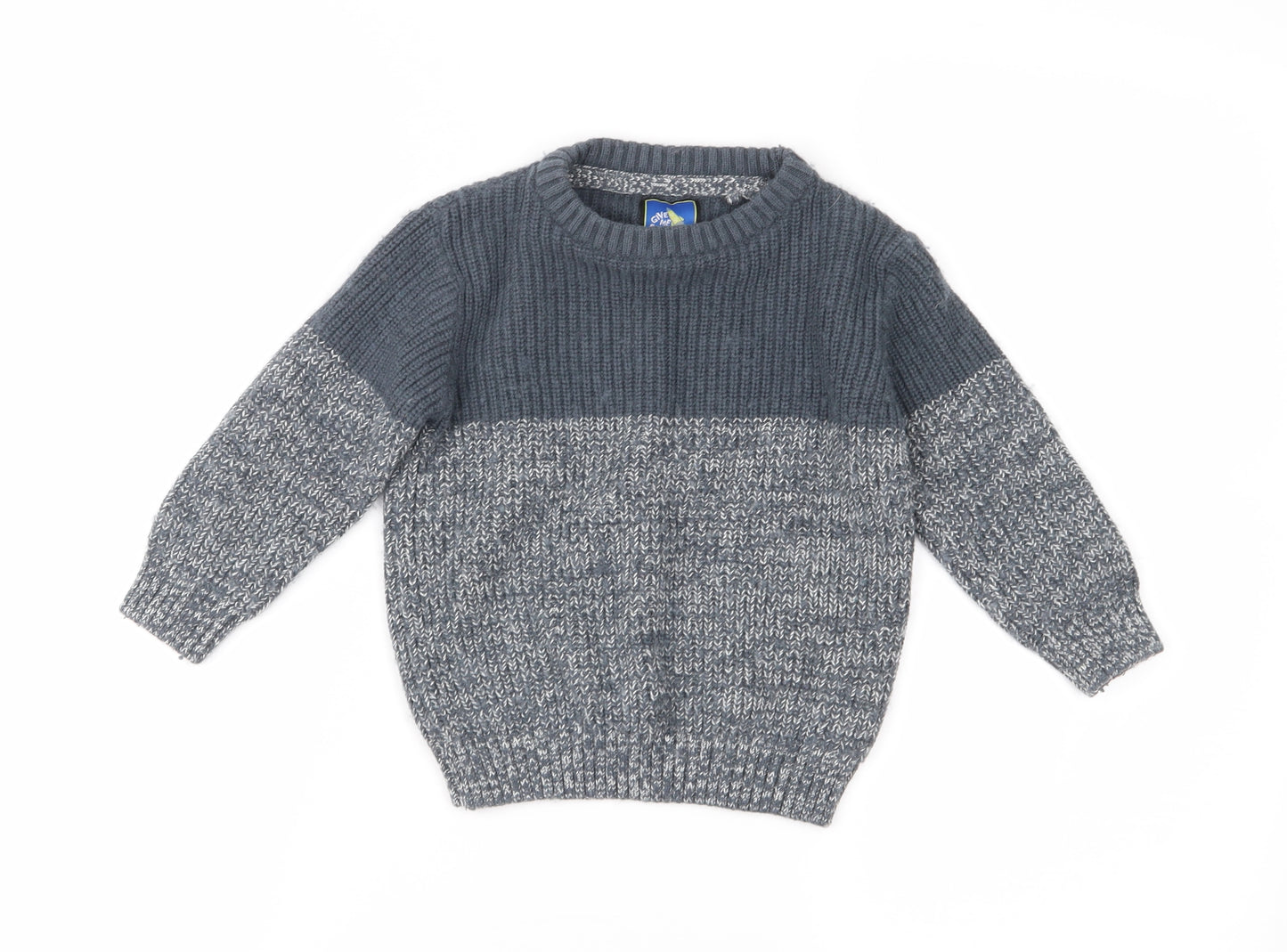 TU Boys Grey  Knit Pullover Jumper Size 18-24 Months
