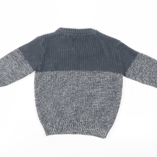 TU Boys Grey  Knit Pullover Jumper Size 18-24 Months