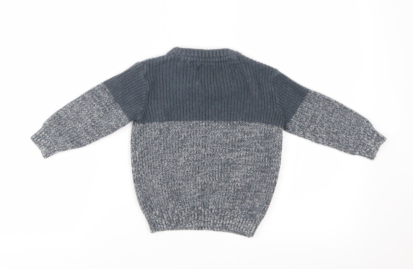 TU Boys Grey  Knit Pullover Jumper Size 18-24 Months