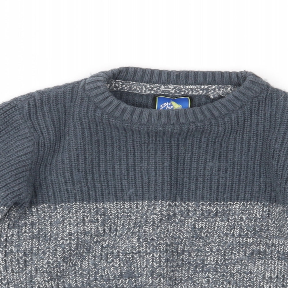 TU Boys Grey  Knit Pullover Jumper Size 18-24 Months