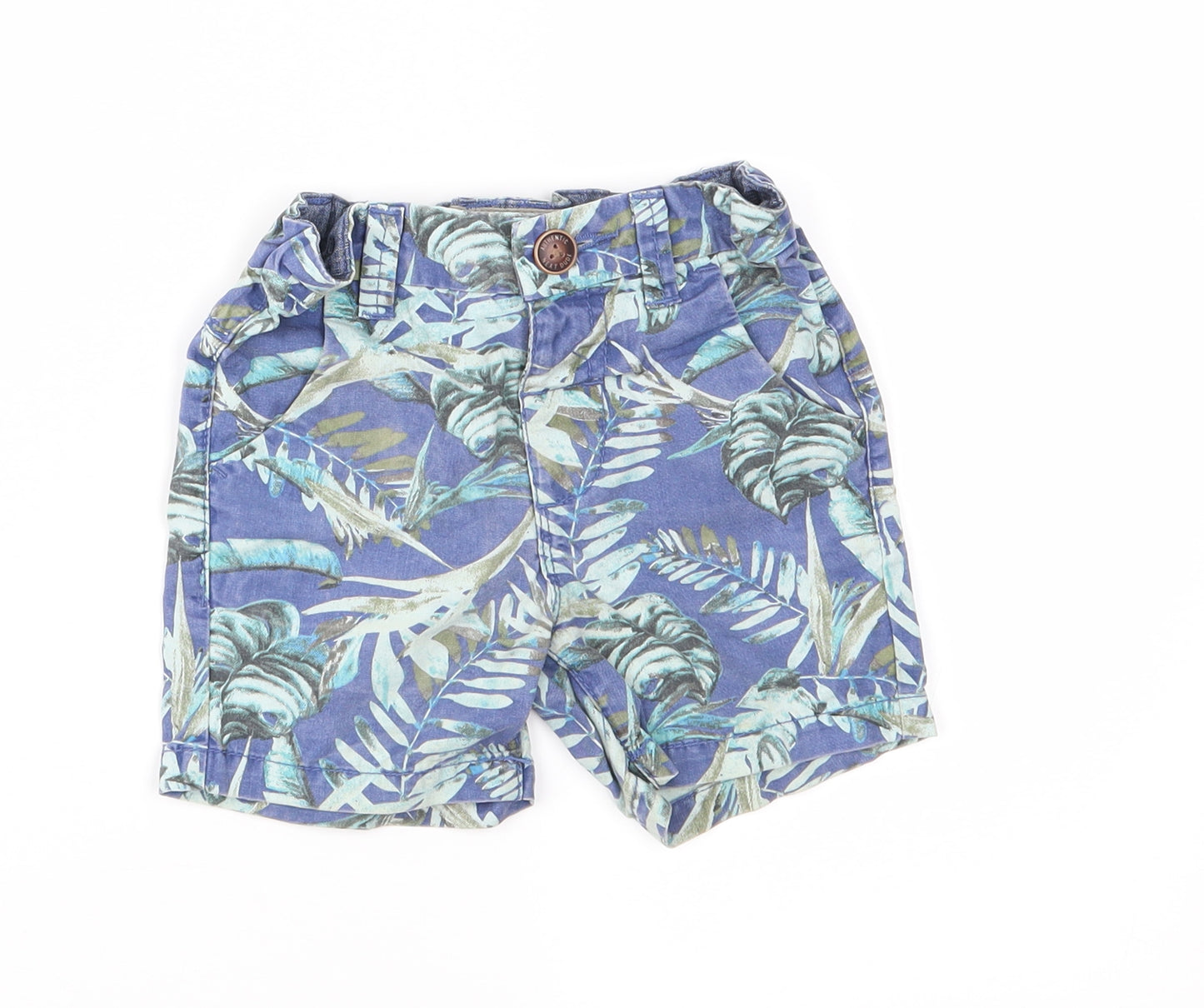 NEXT Boys Blue Flecked  Cropped Trousers Size 12-18 Months