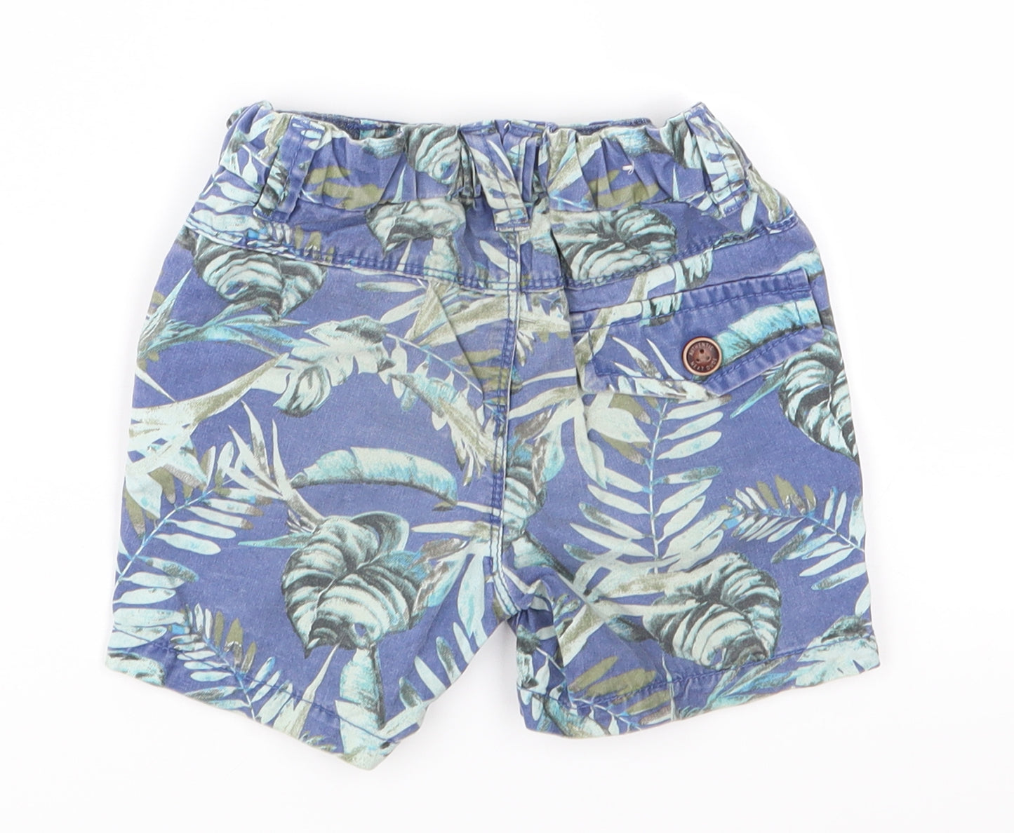 NEXT Boys Blue Flecked  Cropped Trousers Size 12-18 Months