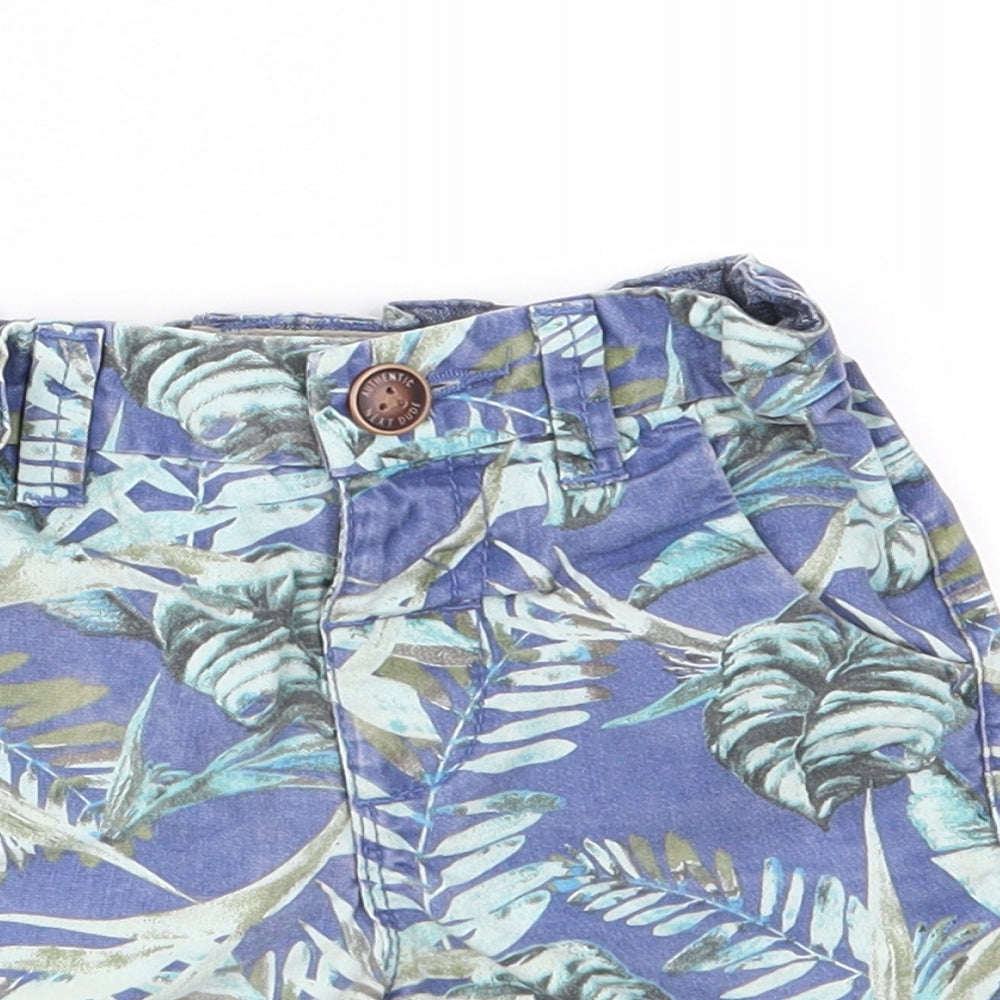 NEXT Boys Blue Flecked  Cropped Trousers Size 12-18 Months
