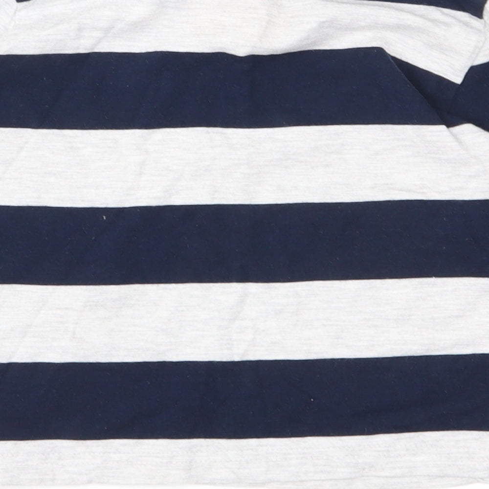 Rebel Boys Blue Striped Jersey Basic T-Shirt Size 2-3 Years