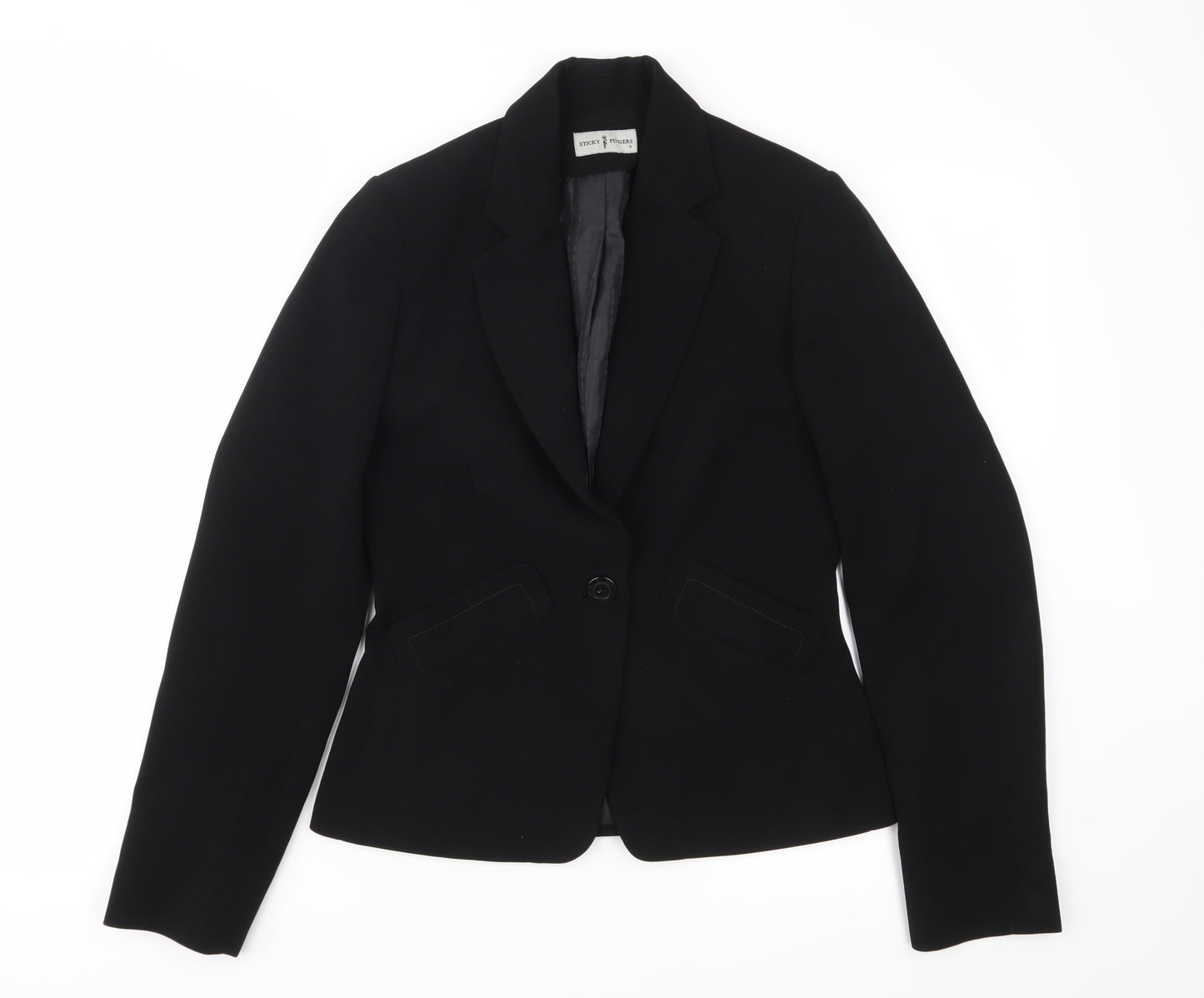 Sticky Fingers Womens Black   Jacket Suit Jacket Size 8