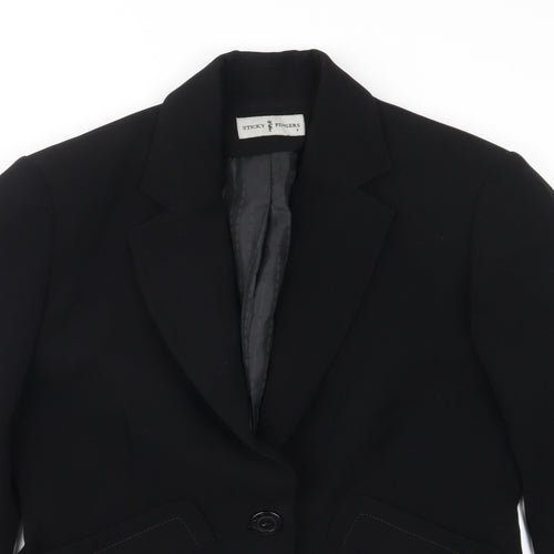 Sticky Fingers Womens Black   Jacket Suit Jacket Size 8