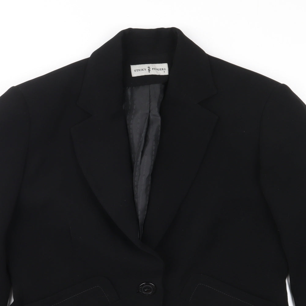 Sticky Fingers Womens Black   Jacket Suit Jacket Size 8