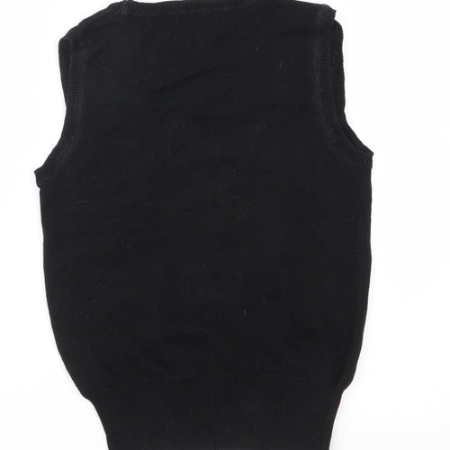 Papaya Womens Black  Knit Vest Jumper Size 8