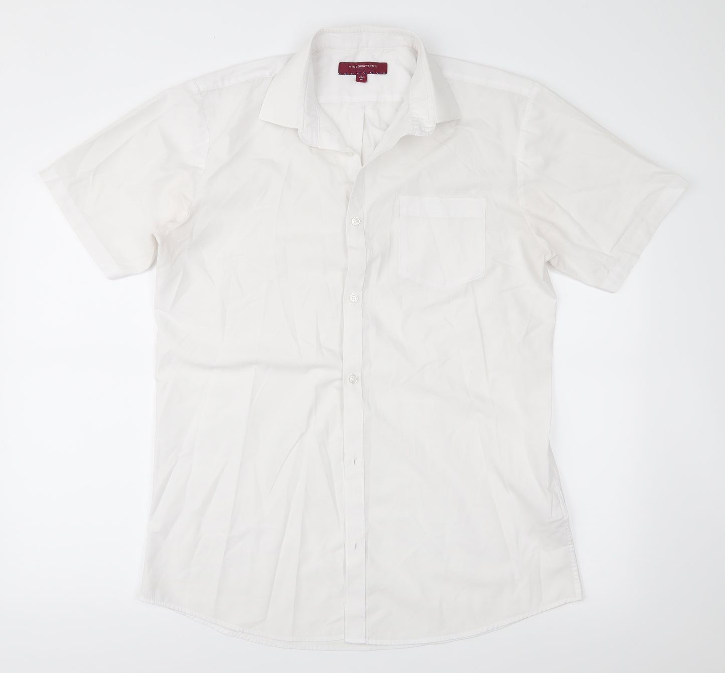 winterbottoms Mens White    Button-Up Size 16