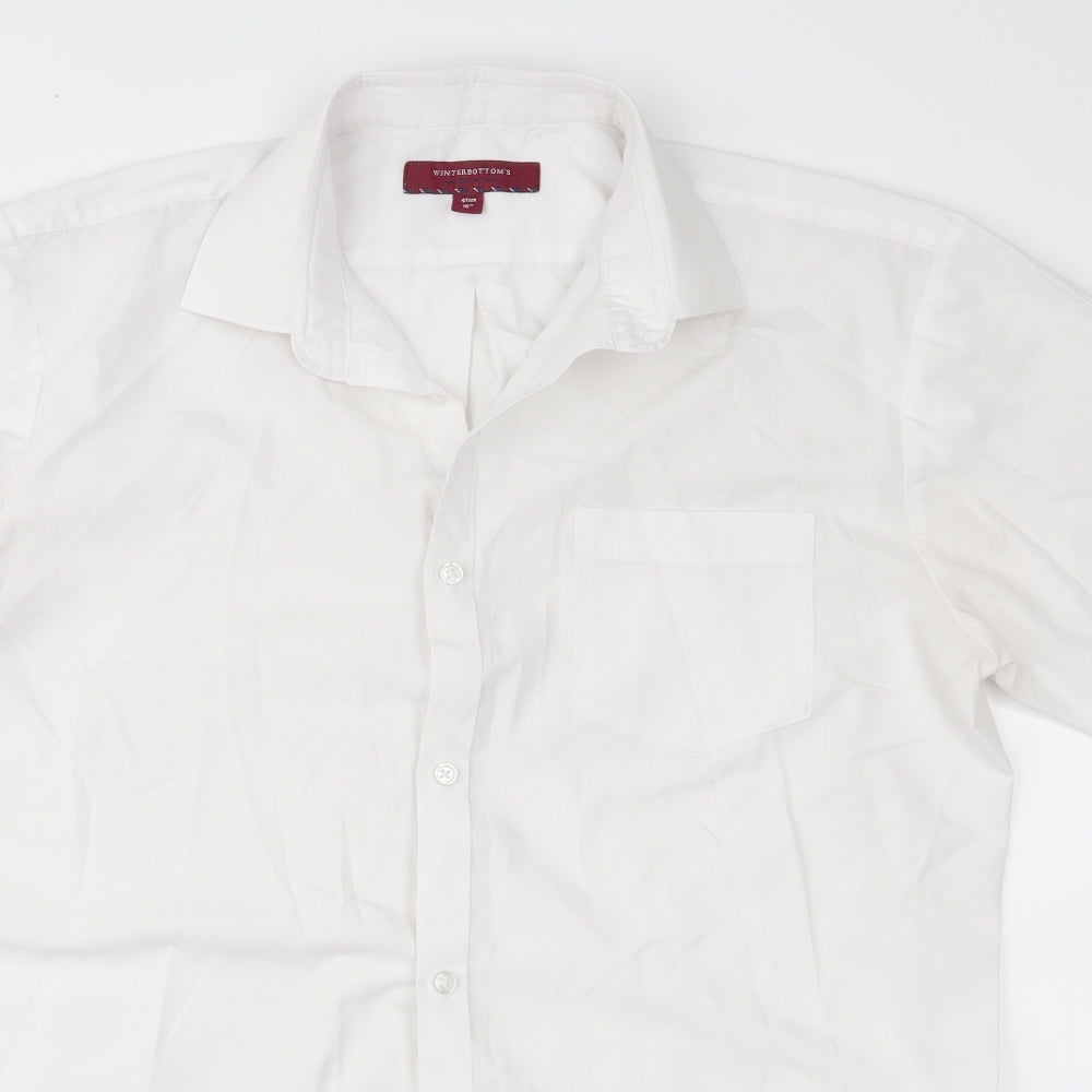 winterbottoms Mens White    Button-Up Size 16
