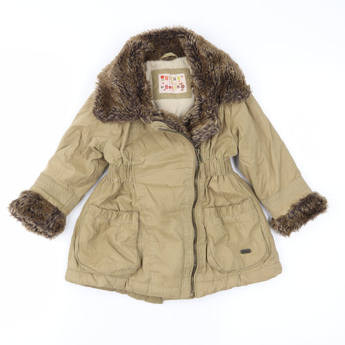 RJR.John Rocha Girls Brown   Overcoat Coat Size 18-24 Months