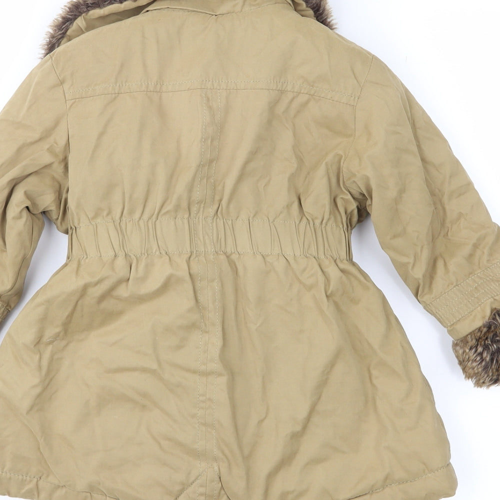 RJR.John Rocha Girls Brown   Overcoat Coat Size 18-24 Months