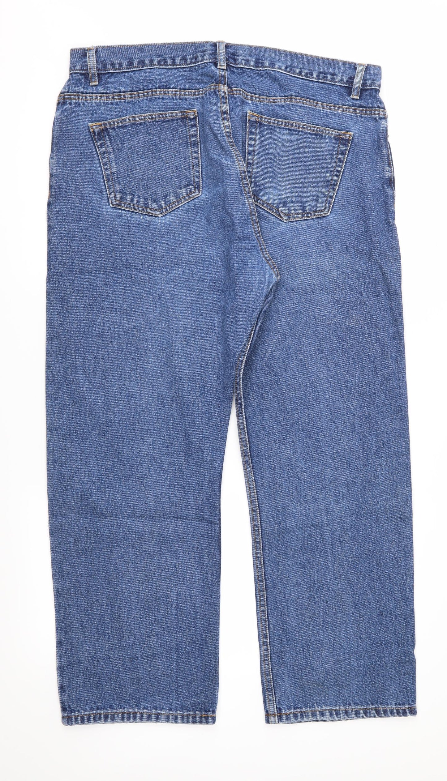 George Mens Blue  Denim Straight Jeans Size 38 in L29 in