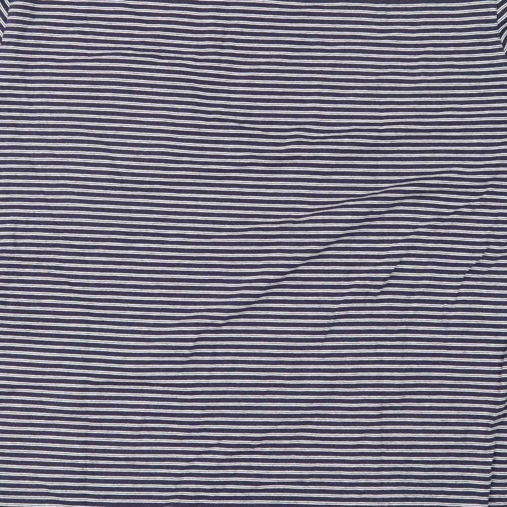 George Mens Blue Striped Jersey  T-Shirt Size 2XL