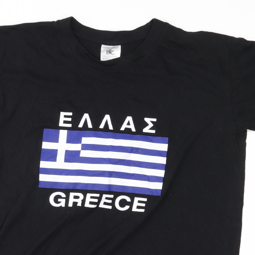 B&C Boys Black  Jersey Basic T-Shirt Size 12-13 Years  - Greece