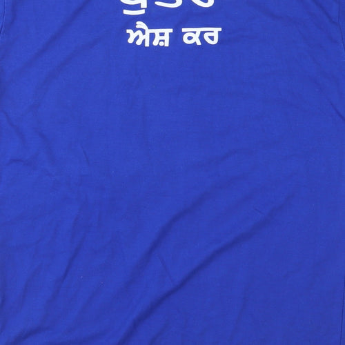 Creative Fashion Mens Blue  Jersey  T-Shirt Size M