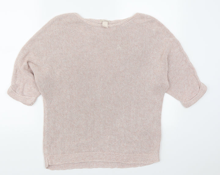 H&M Womens Pink   Pullover Jumper Size S