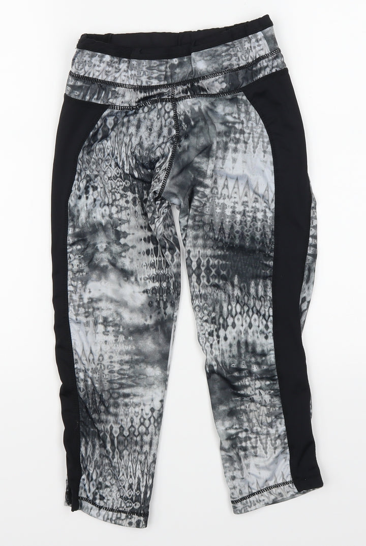 Atmosphere Womens Grey Cropped Leggings Size 6 L19 in - Abstract