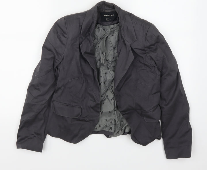 Atmosphere Womens Grey Jacket Suit Jacket Size 10