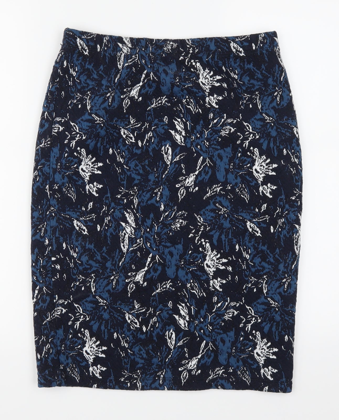 TU Womens Blue Floral  Straight & Pencil Skirt Size 8