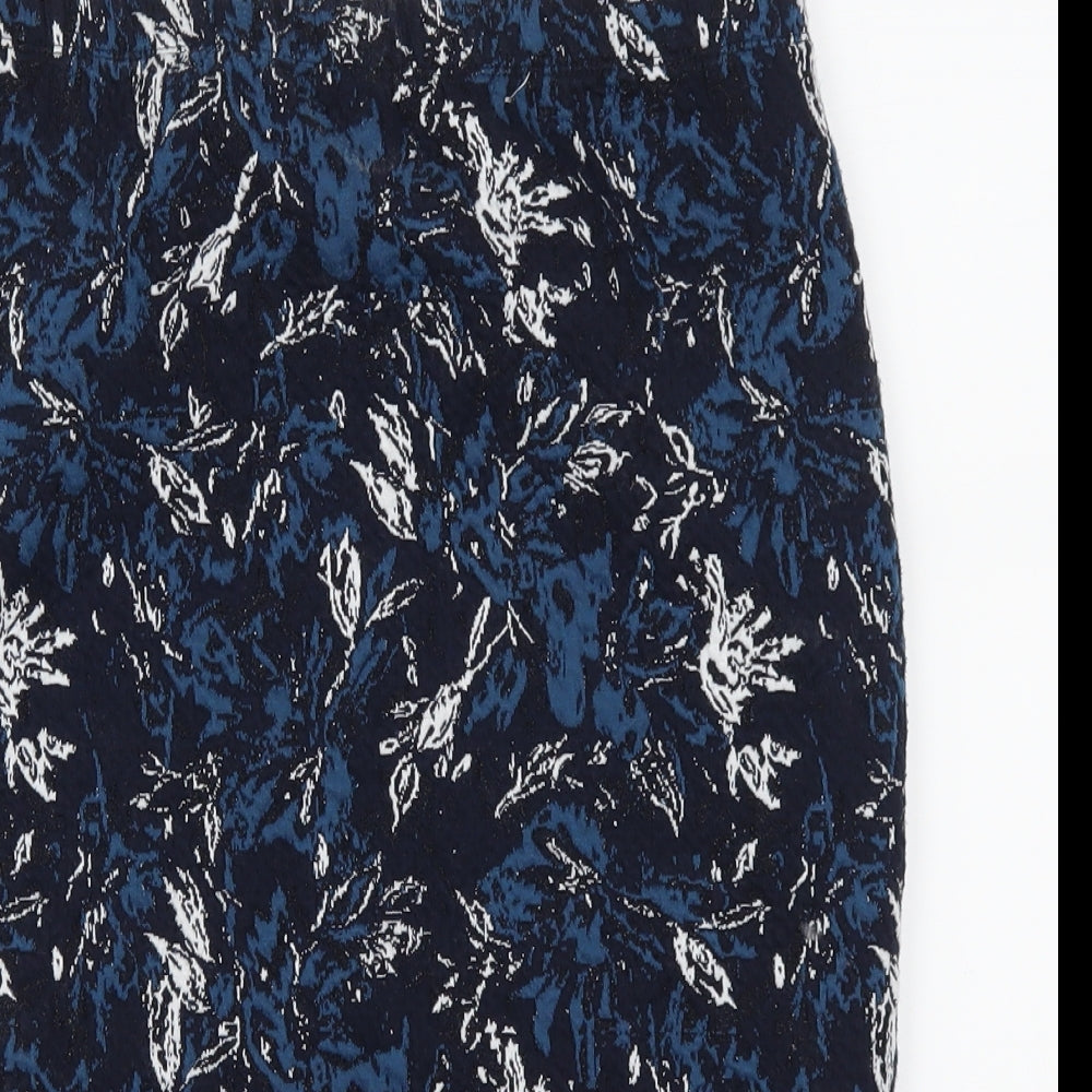 TU Womens Blue Floral  Straight & Pencil Skirt Size 8