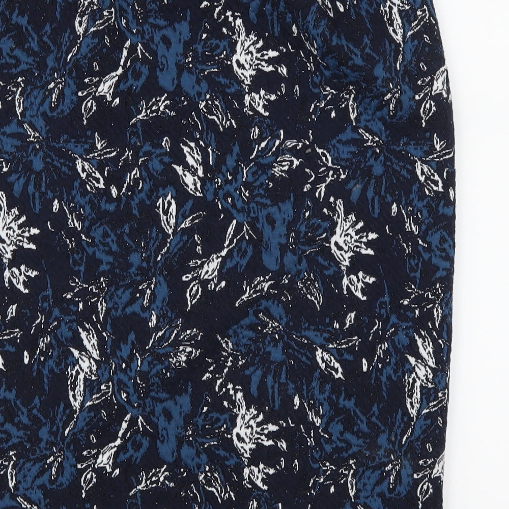 TU Womens Blue Floral  Straight & Pencil Skirt Size 8