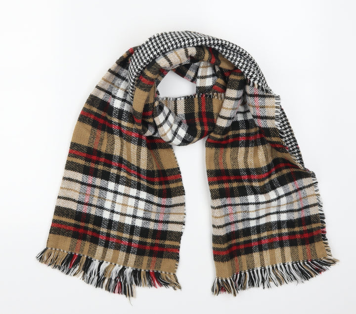 Preworn Womens Beige Check   Scarf