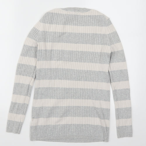 Gap Womens Grey Striped  Pullover Jumper Size M