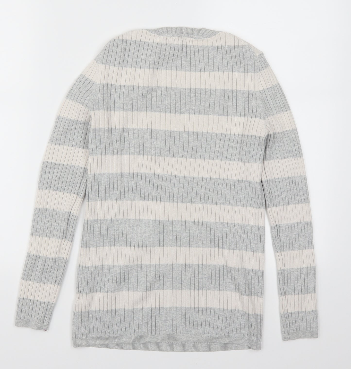 Gap Womens Grey Striped  Pullover Jumper Size M
