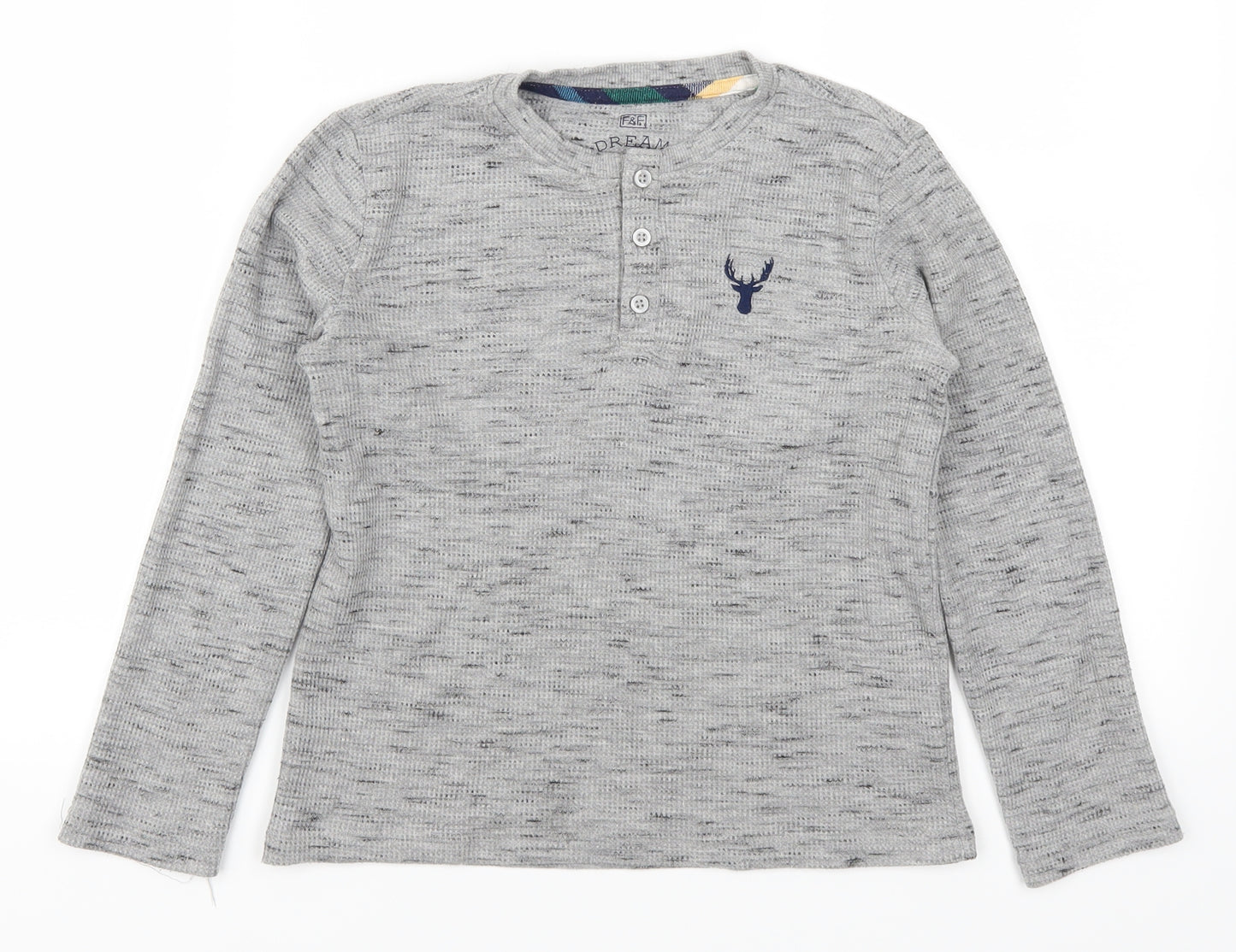 F&F Boys Grey   Basic T-Shirt Size 7-8 Years