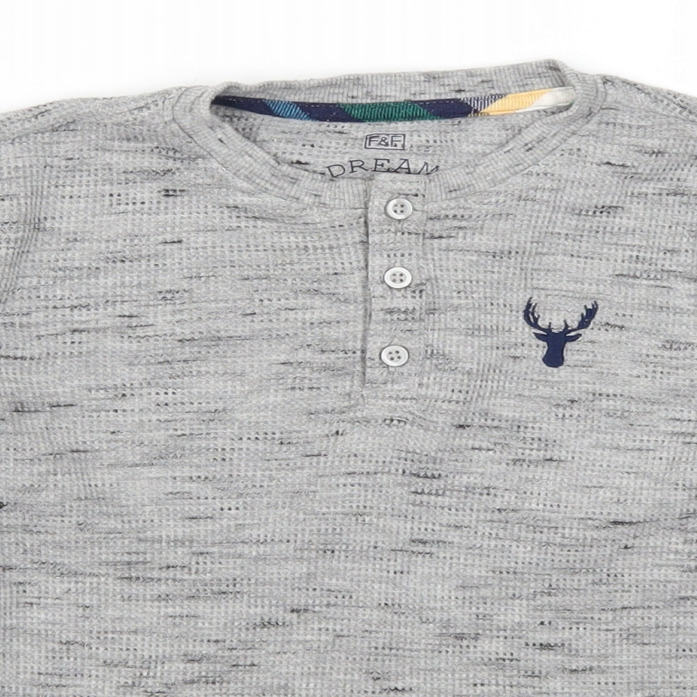 F&F Boys Grey   Basic T-Shirt Size 7-8 Years